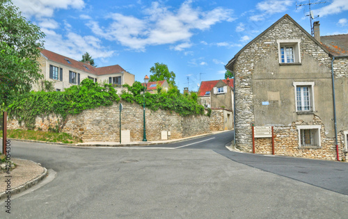 Fontenay Saint Pere, France - april 3 2017 : village centre photo