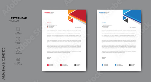 Minimalist style letterhead template for your business. Letterhead design for your business or project.