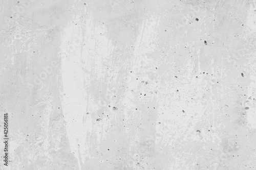 Subtle white washed wall texture background. Cool light soft grey pattern of concrete or cement surface. Abstract template for print or design.