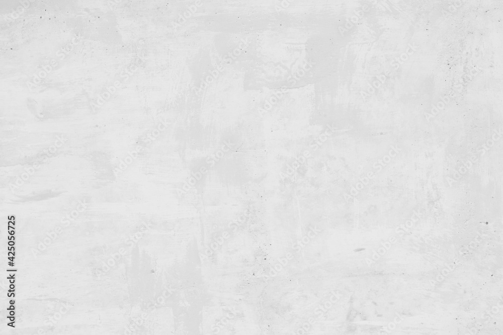 Subtle white washed wall texture background. Cool light soft grey pattern of concrete or cement surface. Abstract template for print or design.