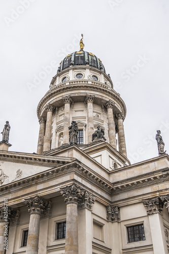 Architectural fragments of French Cathedral (Franzoesischer Dom, 1705) at the Gendarmenmarkt. Berlin, Germany. © dbrnjhrj