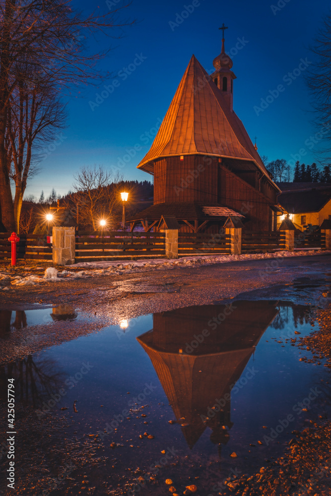Obraz premium Wooden Church in Moszczenica Nizna