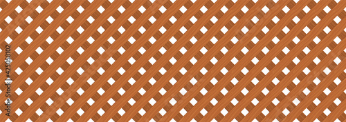 Brown diagonal crossed wooden plank wall texture abstract background vector illustration