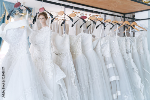Bride dress, White Wedding Dresses in dress store