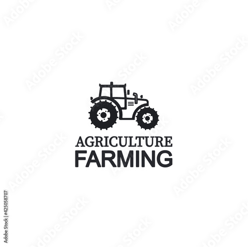 tractor icon on white
