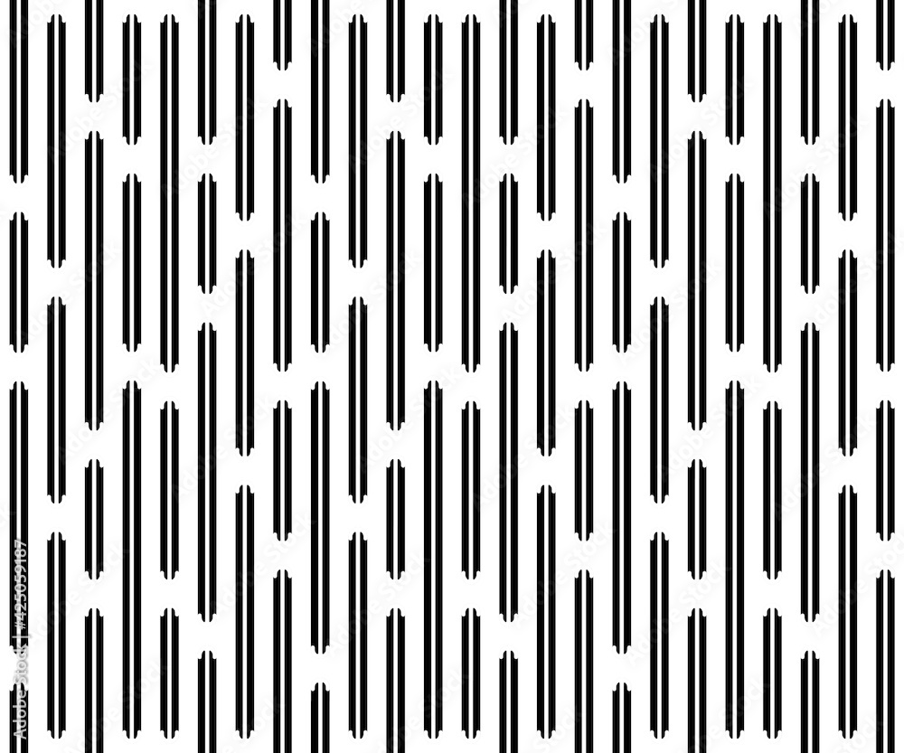 Geometric of vertical outline shape pattern. Design random black on white background. Design print for illustration, texture, wallpaper, background. Geometric of vertical outline shape pattern. Design random black on white background. Design print for illustration, texture, wallpaper, background.