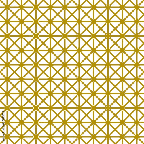 Geometric of diagonal square lines pattern. Design lattice gold on white background. Design print for illustration, texture, wallpaper, background. © asesidea