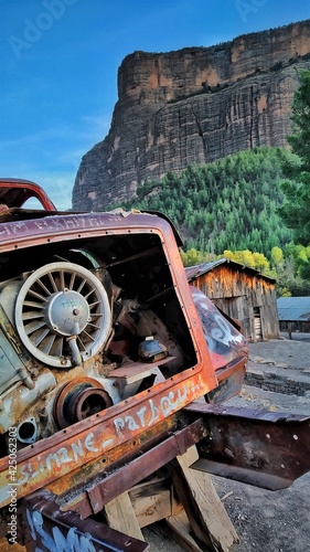 old rusty trac in imsfran of morocco