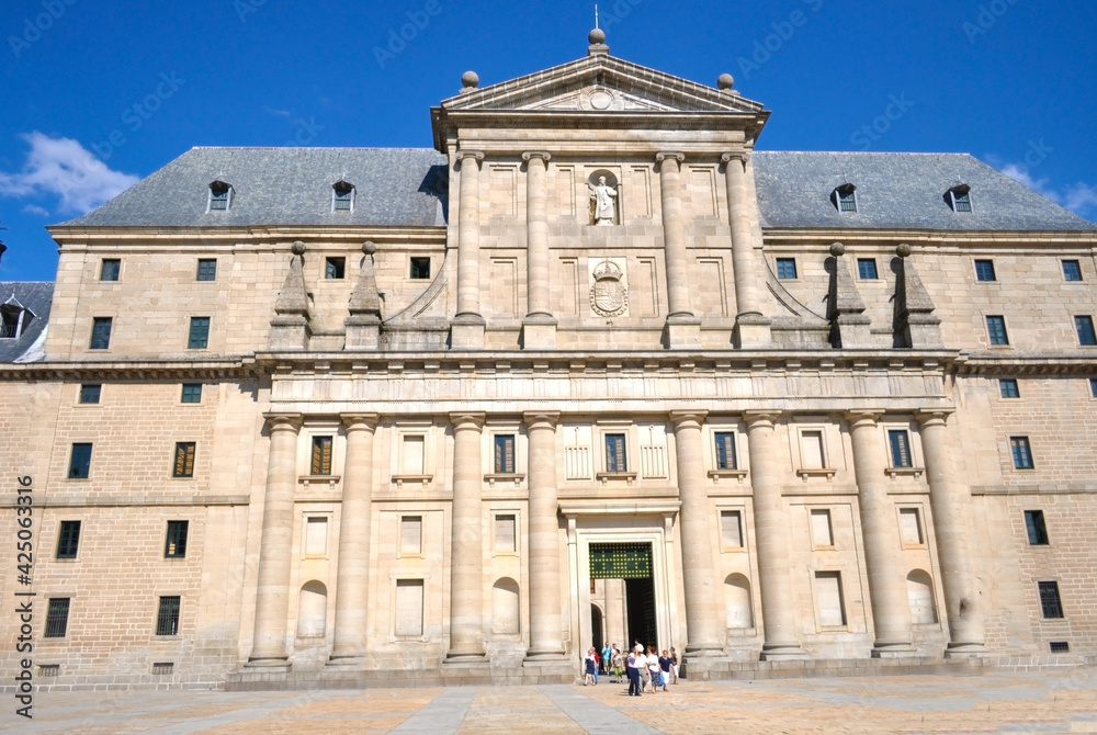 Facade of the El Escorial Palace (near Madrid), Spain