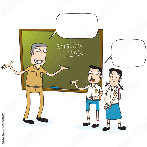 some student are being late for a class