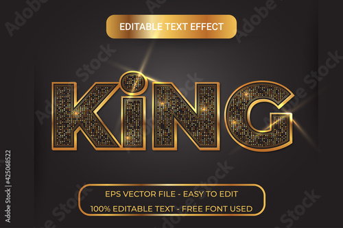 Gold text effect with glitter, easy to edit and full editable.