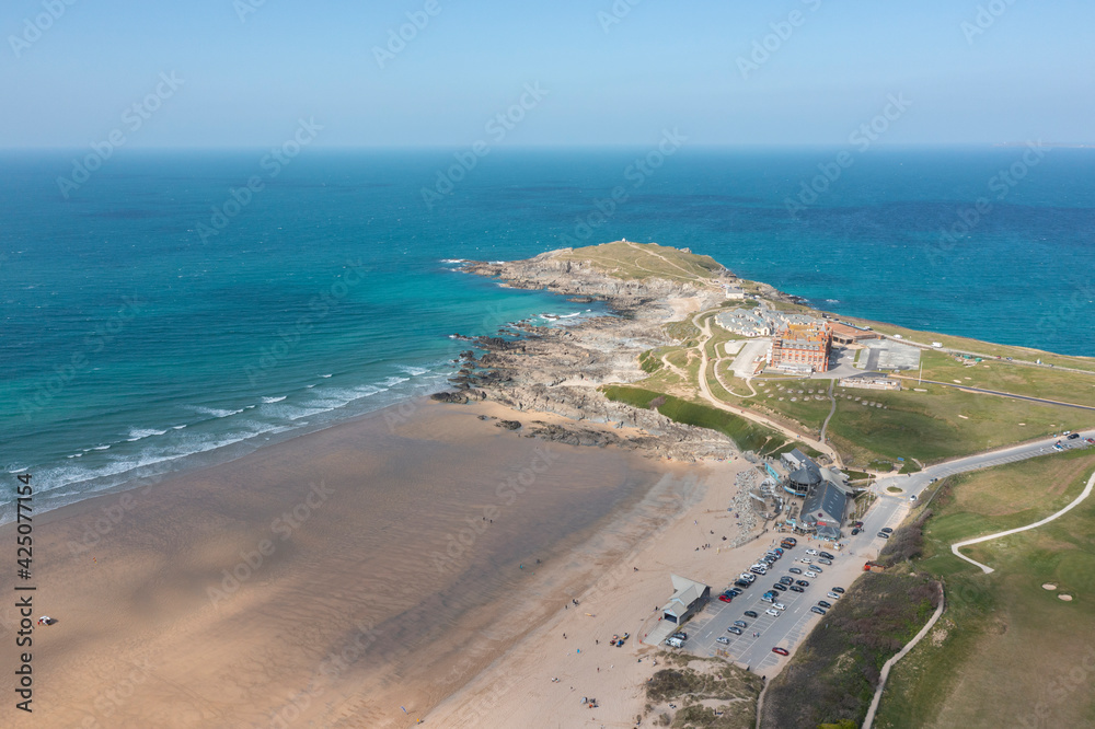 Aerial photograph of Newquay, Cornwall, England.