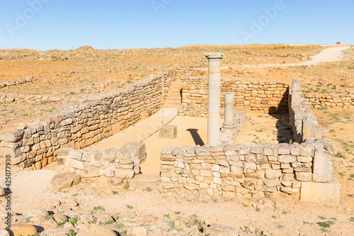 ruins at Numancia archaeological site, Garray, province of Soria, Castile and Leon, Spain photo