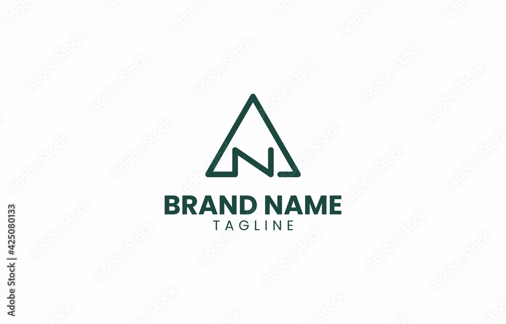 Letter A N Triangle Logo Design Vector Template Letter A N Triangle Logo Design Vector Template