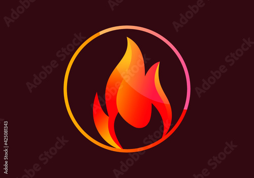 Fire flame vector Icon illustration design template