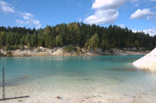 quarry with blue water