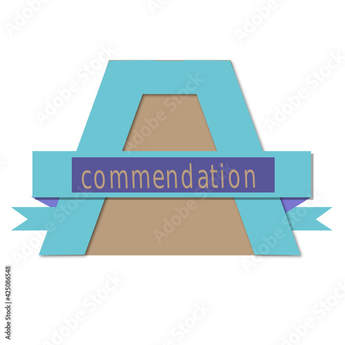 Commendation art badge