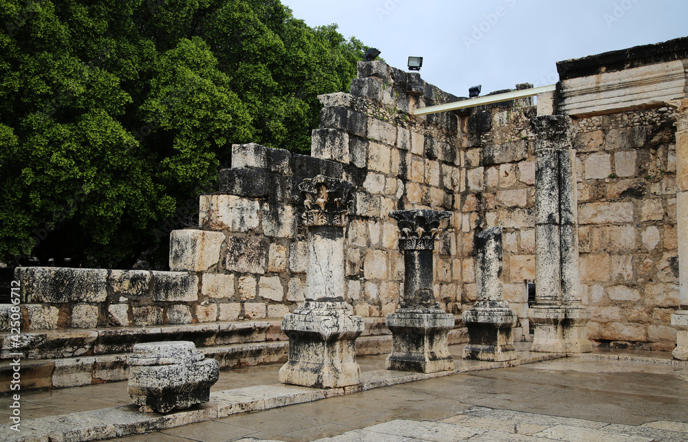 The ruins of the Synagogue of Capernaum