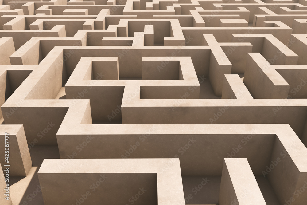 An entertaining labyrinth. Aerial view. No people. An entertaining labyrinth. Aerial view. No people.