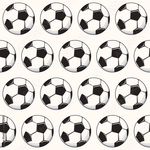 Football Seamless Pattern. Football Seamless Wallpaper Pattern. Vector.