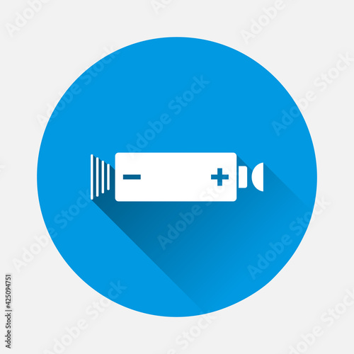 Battery vector icon on white isolated background. The symbol of energy on white isolated background.