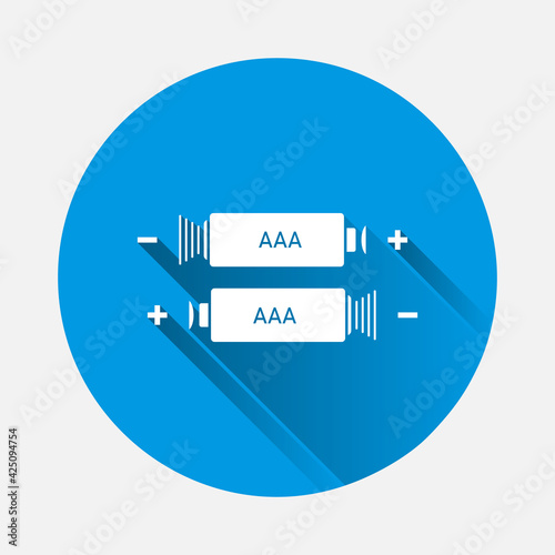 Battery vector icon on white isolated background. The symbol of energy on white isolated background.