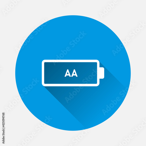 Battery vector icon on white isolated background. The symbol of energy on white isolated background.