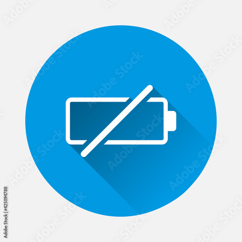 Battery vector icon on white isolated background. The symbol of energy on white isolated background.