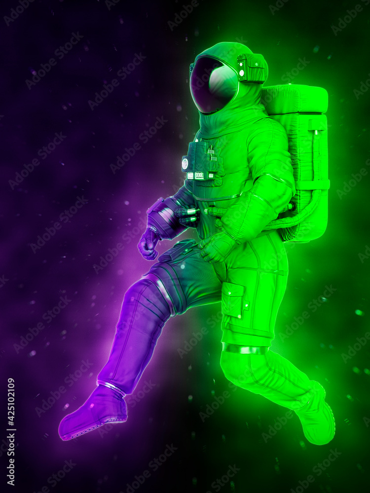 Fototapeta premium astronaut doing a space walk