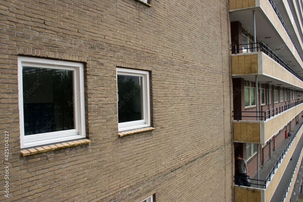 Van Adrichemstaat apartement complex in Delft, built in the 1964 in