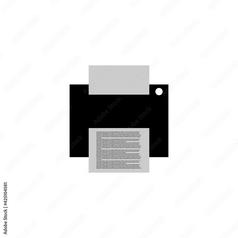 Printer flat icon. Simple style fax machine symbol. Logo design element. T-shirt printing. Vector for sticker. Printer flat icon. Simple style fax machine symbol. Logo design element. T-shirt printing. Vector for sticker.