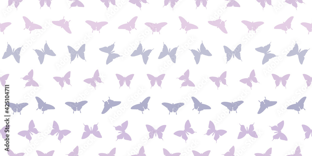 Butterfly silhouette seamless vector pattern background Butterfly silhouette seamless vector pattern background