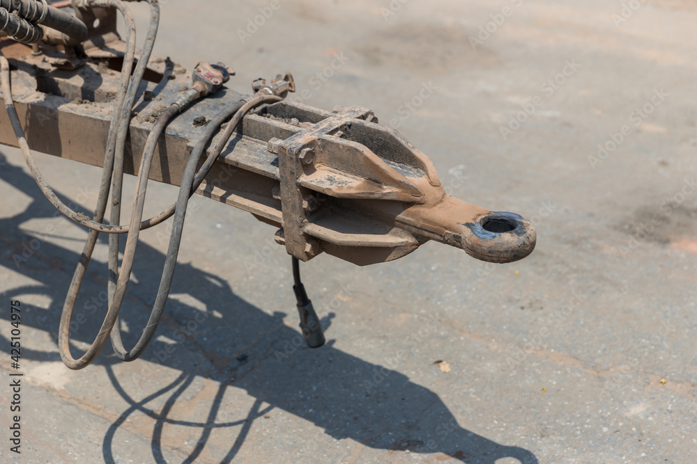Trailer hitch or towbar on the car. image for objects, transportation concept. Trailer hitch or towbar on the car. image for objects, transportation concept.