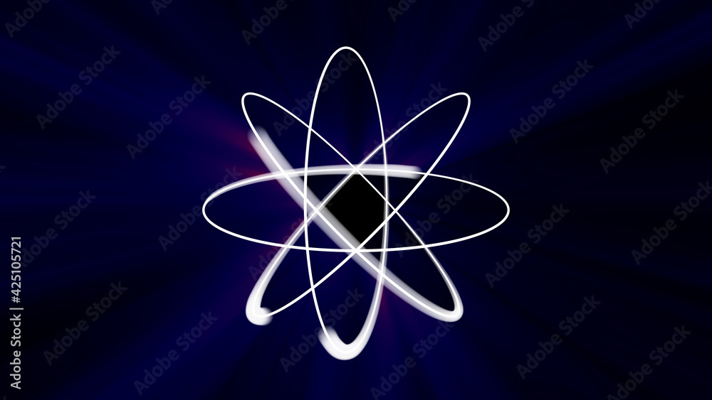 atom model 3d illustration render atom model 3d illustration render