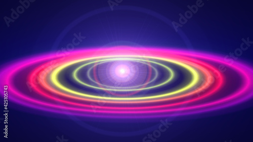 Abstract atom color rings background © aleksandar nakovski