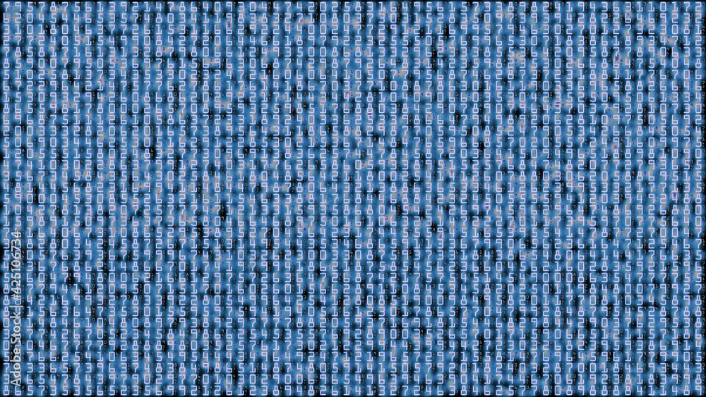 Fototapeta premium Digital number abstract background