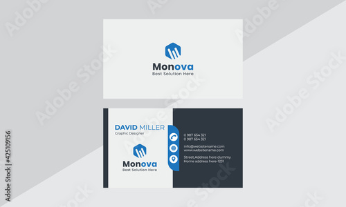 Business card vector simple design