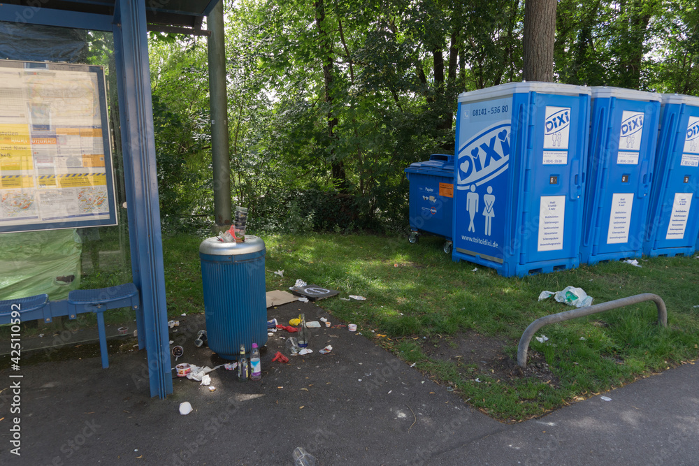 Munich, Bavaria, Germany - July 05, 2020: blue mobile 