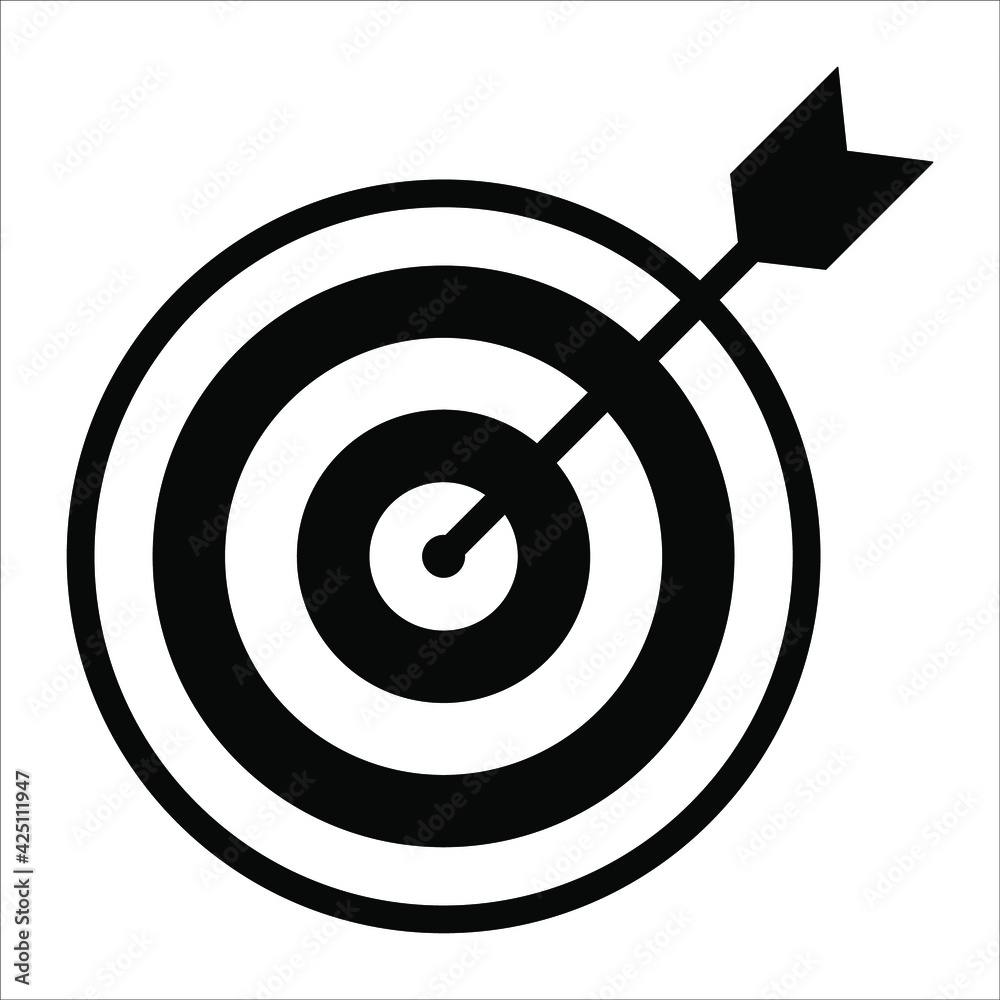 target board black filled vector icon isolated target board black filled vector icon isolated