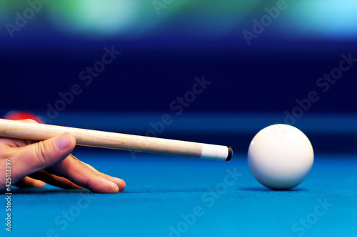 Snooker balls on the table