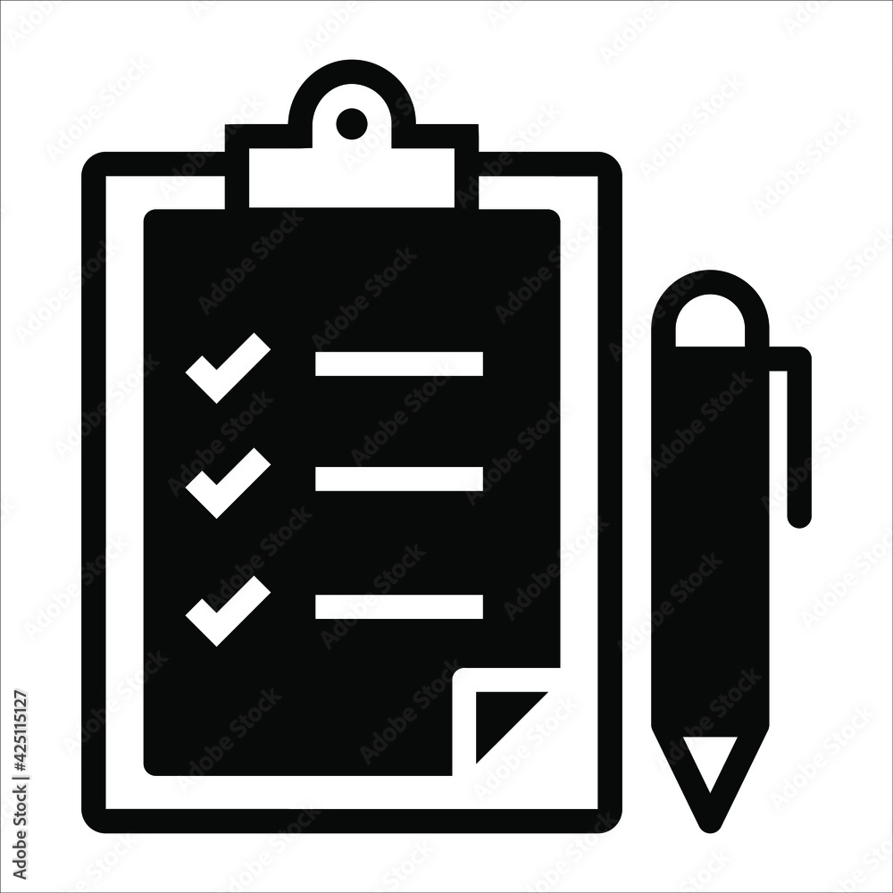 checklist black filled vector icon isolated checklist black filled vector icon isolated