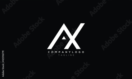 AX XA A AND X Abstract initial monogram letter alphabet logo design