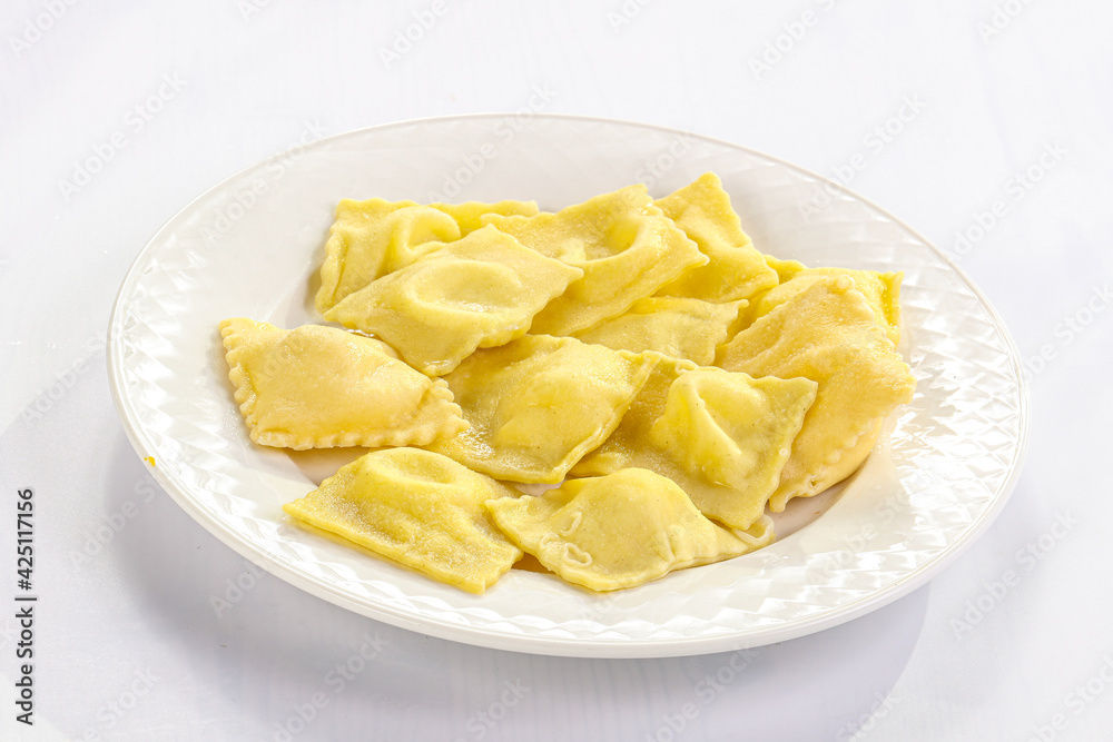 Italian traditional dumplings tortelini with meat Italian traditional dumplings tortelini with meat