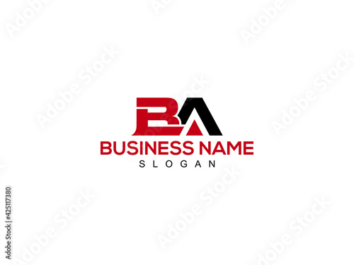 BA Letter Logo, ba logo image vector for business