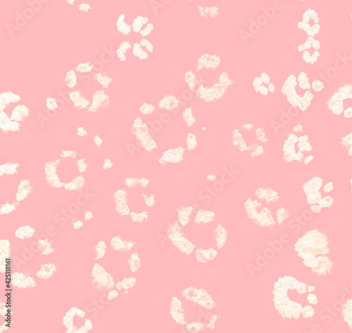 Abstract Watercolor Animal Skin. Simple Pink