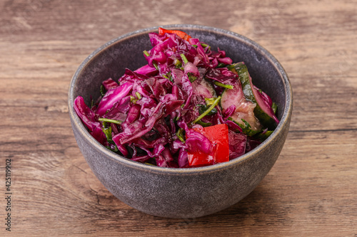 Pickled red cabbage with herbs