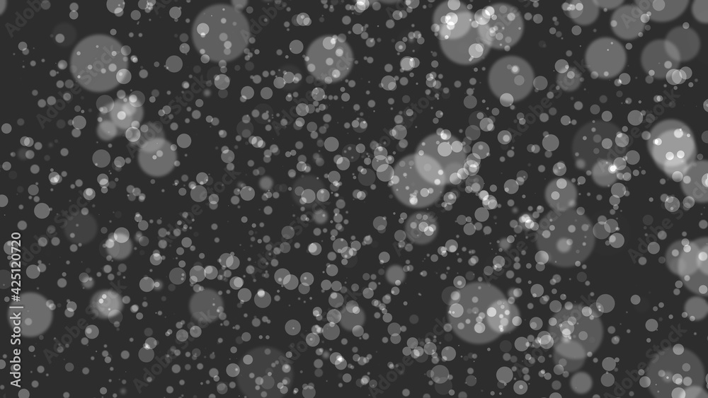 abstract bokeh background, gray particles
