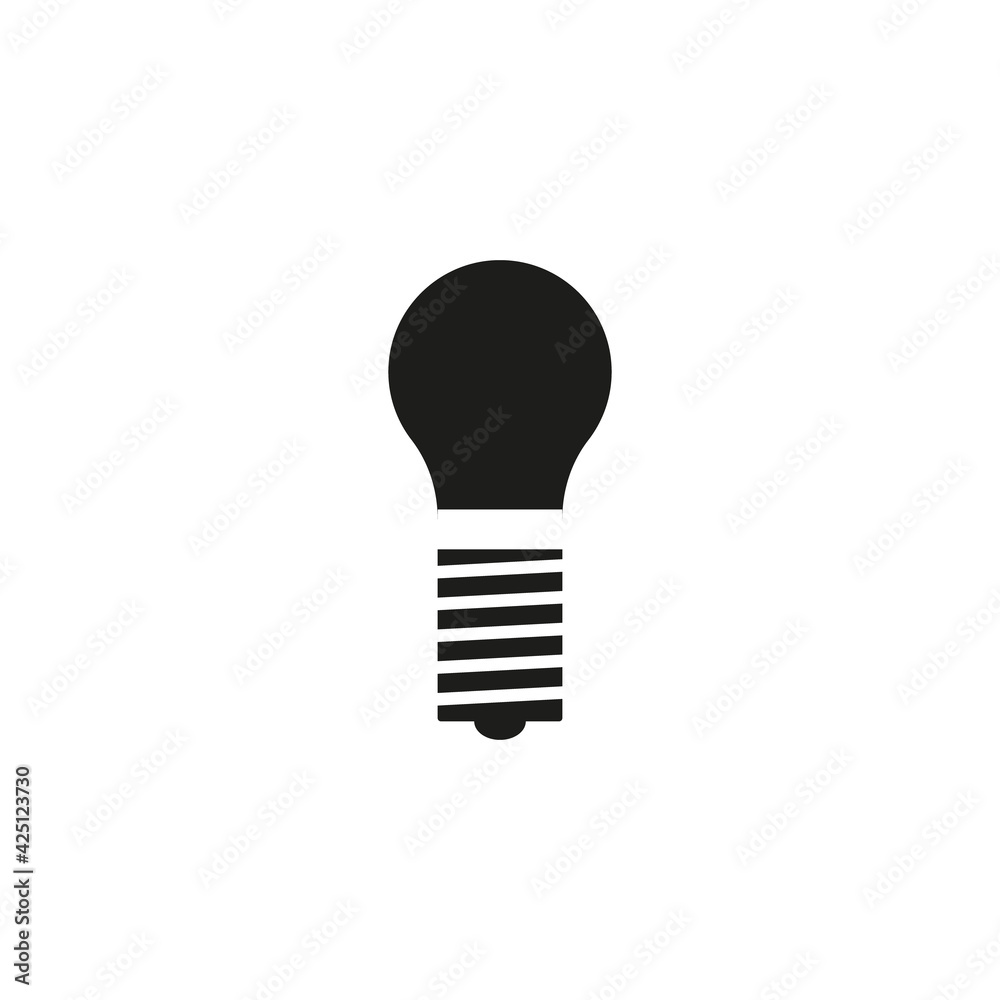 Bulb flat icon. Simple style creative idea symbol. Light sign. Logo design element. T-shirt printing. Vector for sticker. Bulb flat icon. Simple style creative idea symbol. Light sign. Logo design element. T-shirt printing. Vector for sticker.
