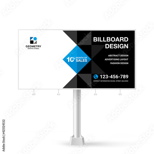 Billboard design, outdoor advertising banner for, modern style