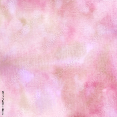 Blurred soft pink watercolor background for design elements and backdrops with deeper shades of rose pink and hints of brown.  Hand painted illustration.